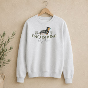 Dachshund Hund Mamma Husdjur Illustration Lång Ärmad Tröja