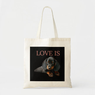Dachshund Hund Mamma Pappa Manar Women Kids Gift D Tygkasse