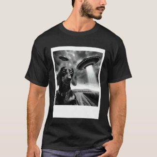 Dachshund Hund Mamma Pappa Rolig Grafisk Selfie UF T Shirt