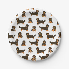 Dachshund-Hund med långa ledtrådar