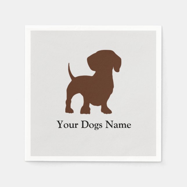 Dachshund Hund Napkin Pappersservett (Framsidan)