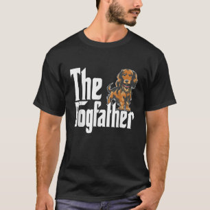 Dachshund Hund Pappa Dogfather Hundar Pappa Far T Shirt