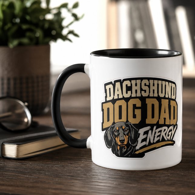 Dachshund Hund Pappa Energimugg Mugg (Dachshund Dog Dad Energy Mug)
