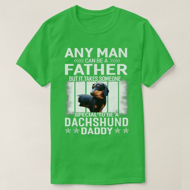 Dachshund Hund pappa Pappa Gift För manar T Shirt (Design framsida)