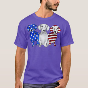 dachshund hund patriot lycklig oberoende gåva t shirt