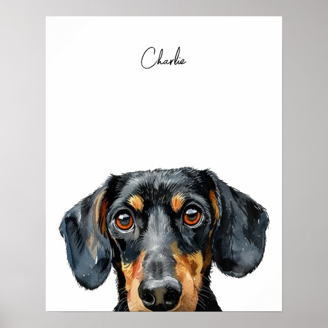 Dachshund Hund Personligt Tryck (Framsidan)