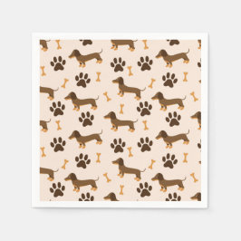 Dachshund Hund Pet Animal Birthday Pappersservett