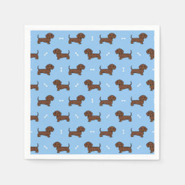 Dachshund Hund Pet Animal Födelsedagsfest Pappersservett