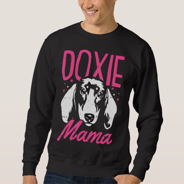 Dachshund Hund Pet Mamma Lång Ärmad Tröja (Framsida)