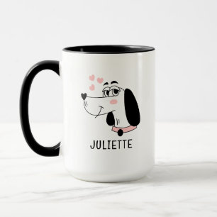 Dachshund Hund Romantic Rosa Hearts Personlig Mugg