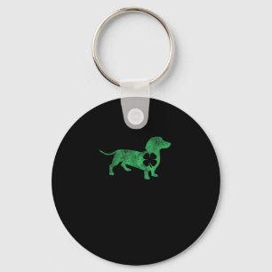 Dachshund Hund Shamrock St. Patrick's Day Saint Pa Nyckelring