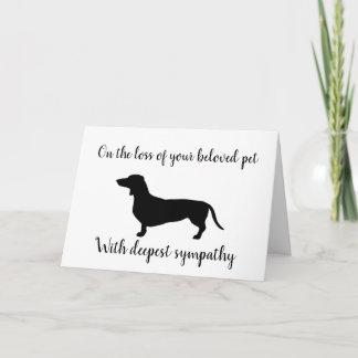 Dachshund hund silhouette anpassningsbar-medföljan helgkort