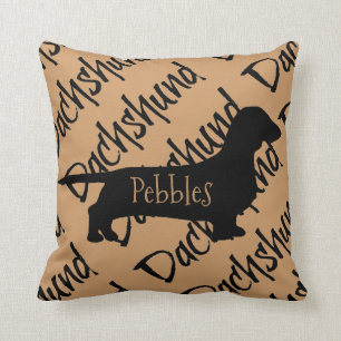 Dachshund Hund Silhouette Anpassningsbar Pillow Kudde