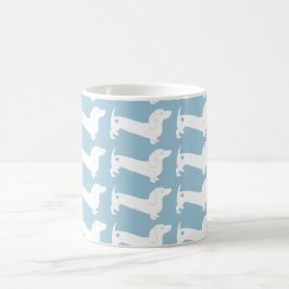 Dachshund Hund Silhouette Mönster Kaffemugg