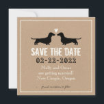 Dachshund Hund Silhouettes Bröllop spara datum Spara Datumet<br><div class="desc">Dachshund Silhouettes med Heart Kraft Papper Personlig Wiener Hund älskare Bröllbjudan. En roligt för ett engagerat par som kärlek var i hundar. Anpassa den ursprungliga bröllopsinbjudan med lycklig parets namn- och bröllopsdag-information. Besök Jenns Doodle World om du vill ha ännu fler planeringsprodukter från bröllop som innehåller denna söta Doxie-design och...</div>