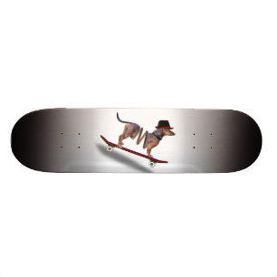Dachshund Hund Skateboarder Skateboard Bräda 19,5 Cm