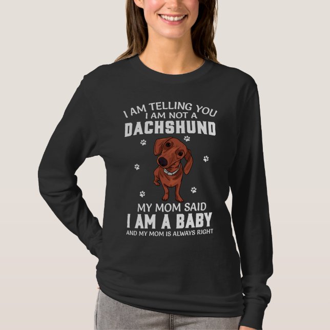 Dachshund Hund T Shirt (Framsida)