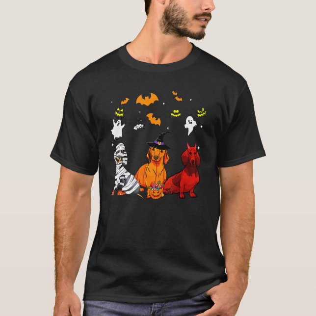 Dachshund Hund T Shirt (Framsida)