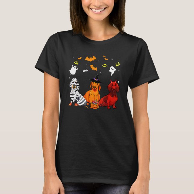 Dachshund Hund T Shirt (Framsida)