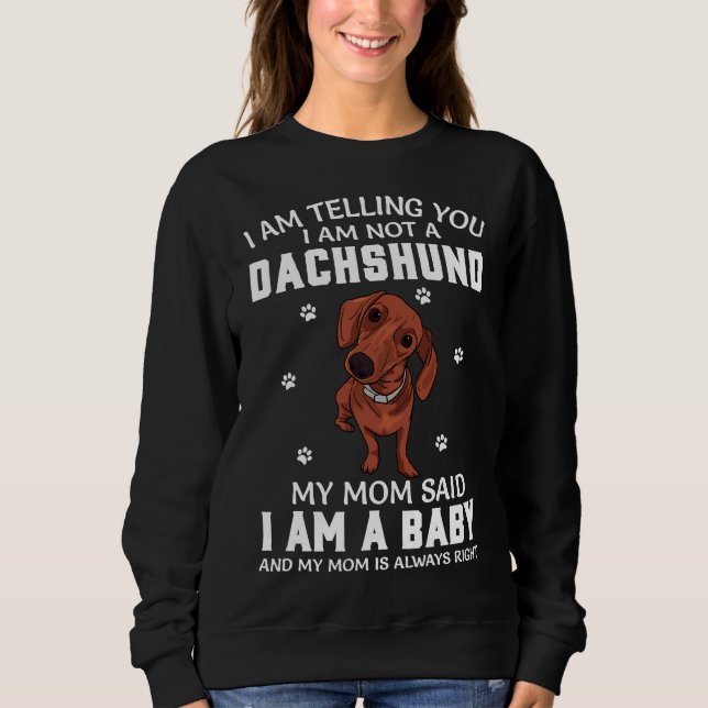 Dachshund Hund T Shirt (Framsida)