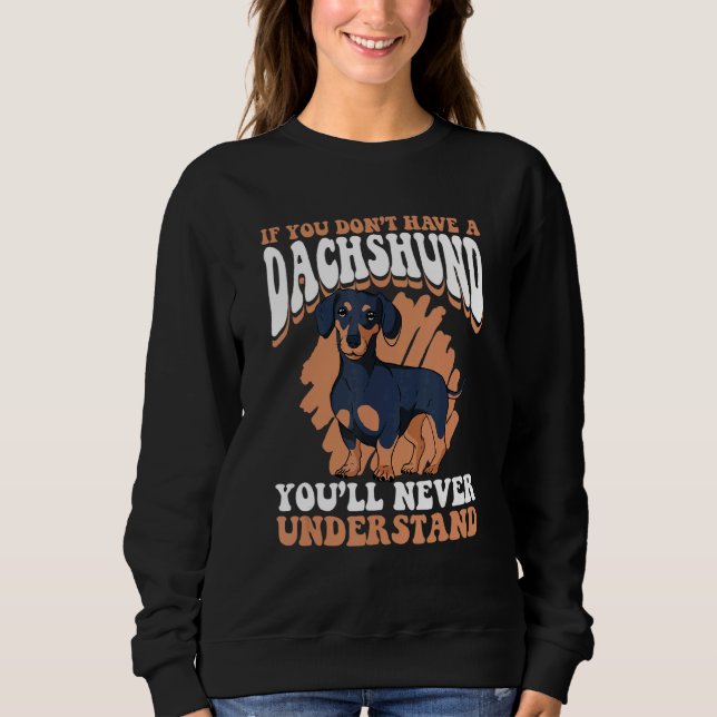 Dachshund Hund T Shirt (Framsida)
