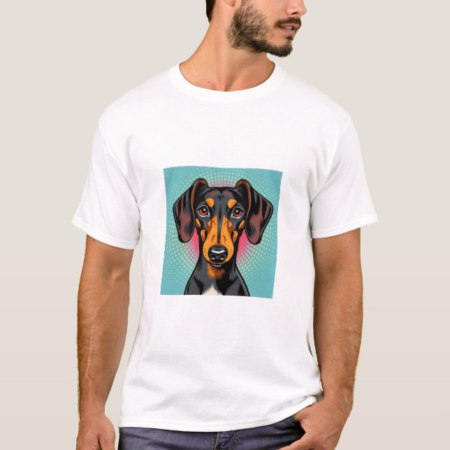 Dachshund Hund t-shirt  (Framsida)