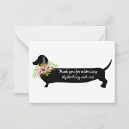 Dachshund Hund tackkort Anteckningskort