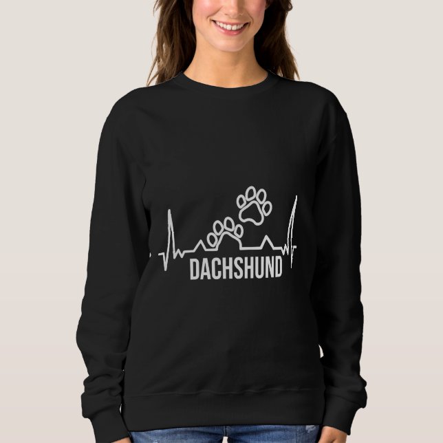 Dachshund Hund Tass avtryck för kvinnor T Shirt (Framsida)