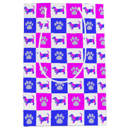 Dachshund Hund & Tass Shock rosa & Blue