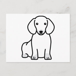 Dachshund Hund Tecknad Vykort