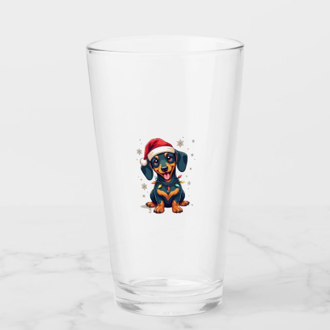 Dachshund Hund Träd Jul Sweater Julklappar F Glaskopp (Framsida)