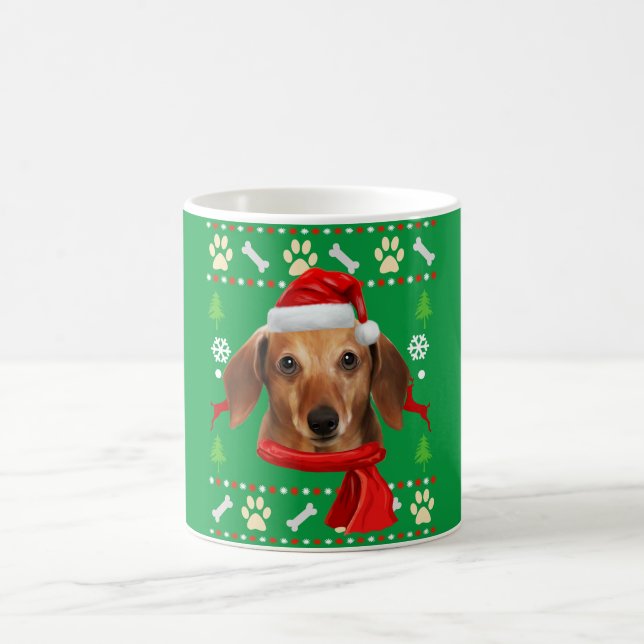 Dachshund Hund Ugly jul Kaffemugg (Center)