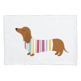 Dachshund Hund - vit kudde
