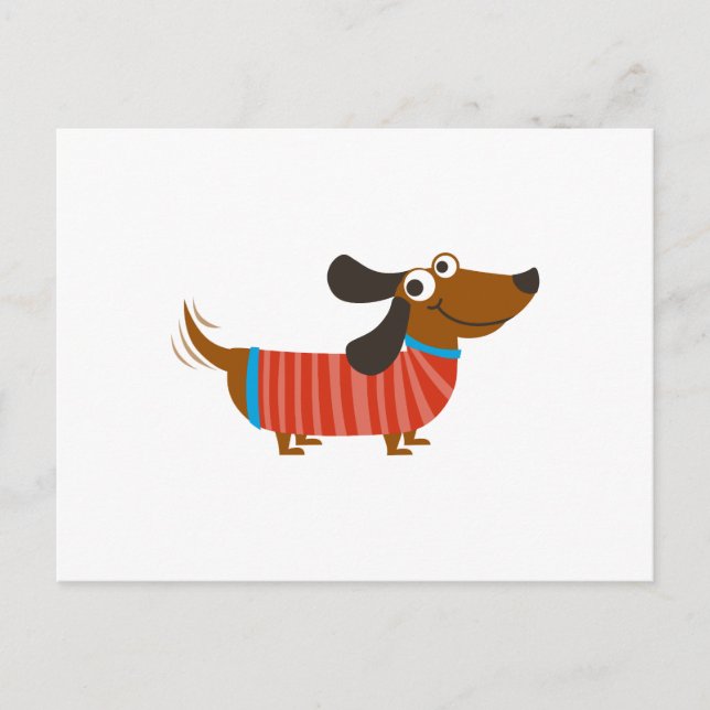 DACHSHUND HUND VYKORT (Framsida)