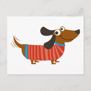 Dachshund Hund Vykort