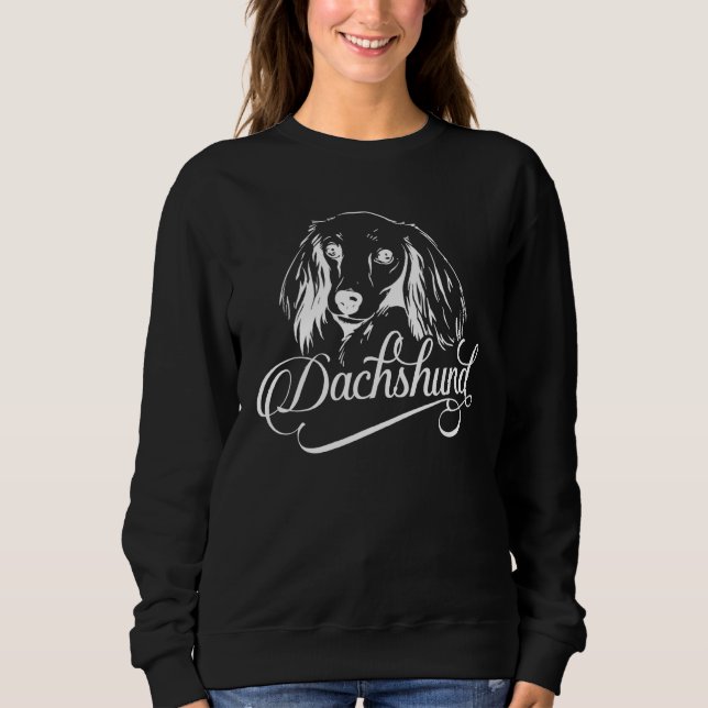 Dachshund Hundägare I Dam Mina T Shirt (Framsida)