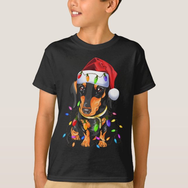 Dachshund-Hundälskare för julklapp T Shirt (Framsida)