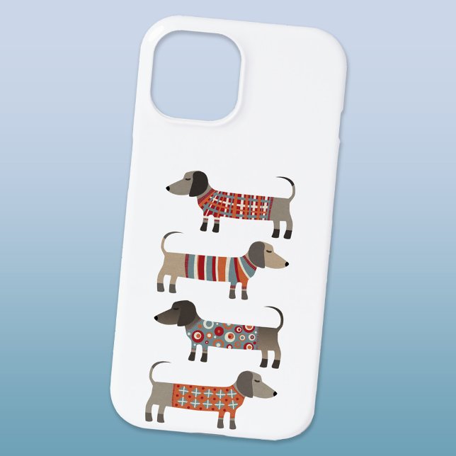 Dachshund Hundar (Dachshund Wiener Sausage Dog fun cell phone case)