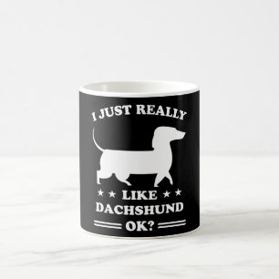 Dachshund Hundar Funny Cute Hund Holder Puppy Gift Kaffemugg