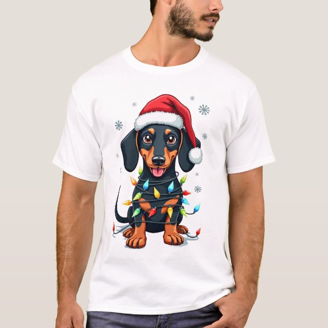 Dachshund Hundar Julgran Tröja Julklappar F (Framsida)