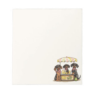 Dachshund Hundar Lemonade stativ Anteckningsblock