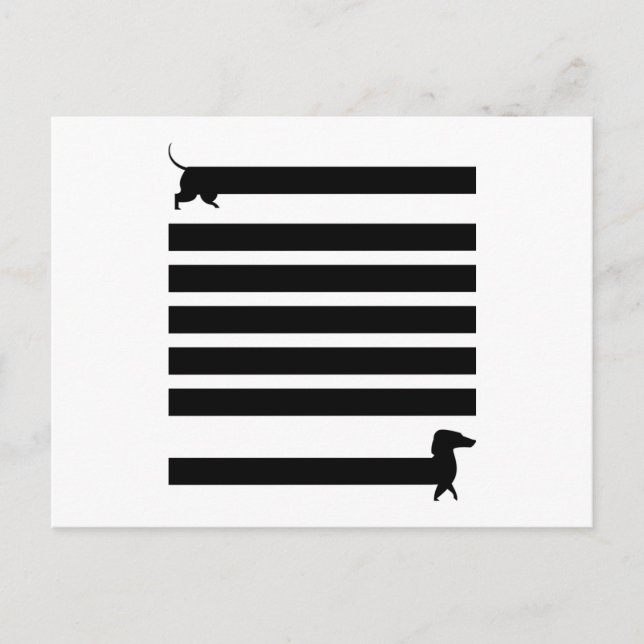 Dachshund Hundar Rolig Söt Hundhållare Valp Presen Vykort (Framsida)