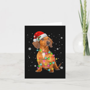 Dachshund Hundar Träd julgåvor Julafton till sälls Kort