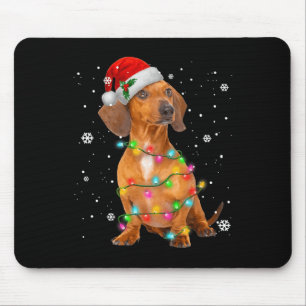 Dachshund Hundar Träd julgåvor Julafton till sälls Musmatta