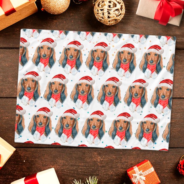 Dachshund Hundras Jul Fleecefilt (Skapare uppladdad)