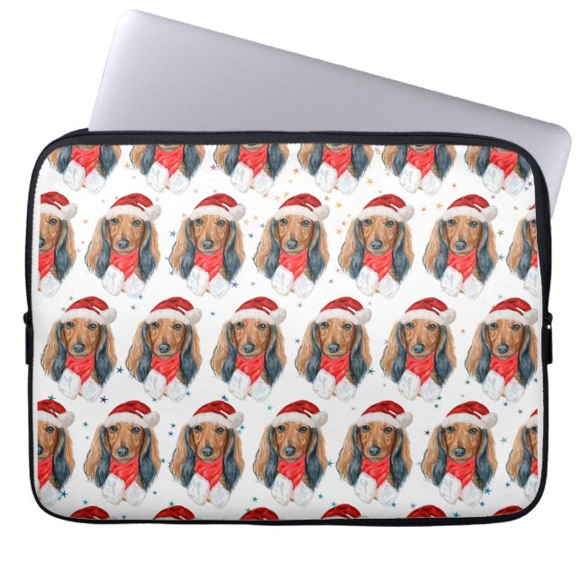 Dachshund Hundras Jul Laptop Fodral (Framsidan)