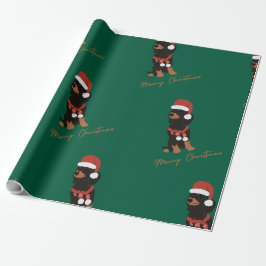 Dachshund husdjur jul Inpackningspapper Presentpapper