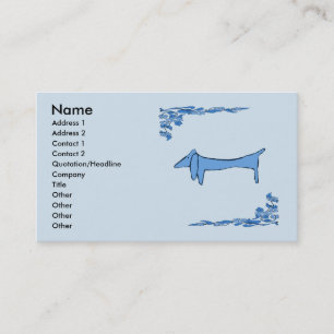 Dachshund i Blue Visitkort