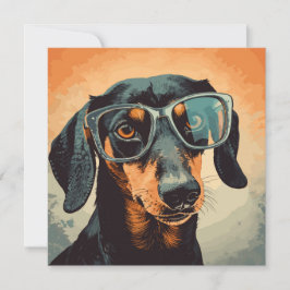 Dachshund i Glass Anteckningskort