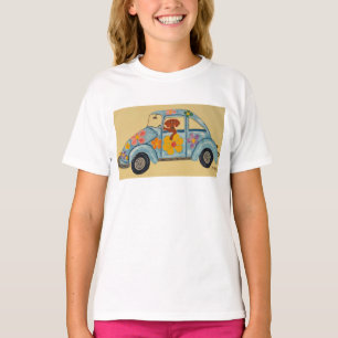 Dachshund i Hippiebil T-Shirt